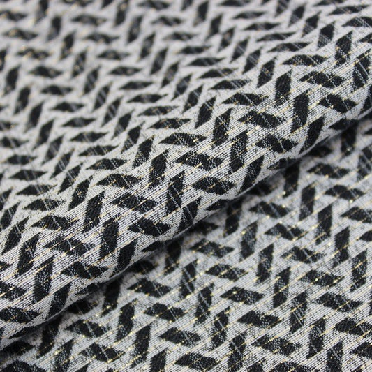 Blue & grey abstract striped print (RT-1249)