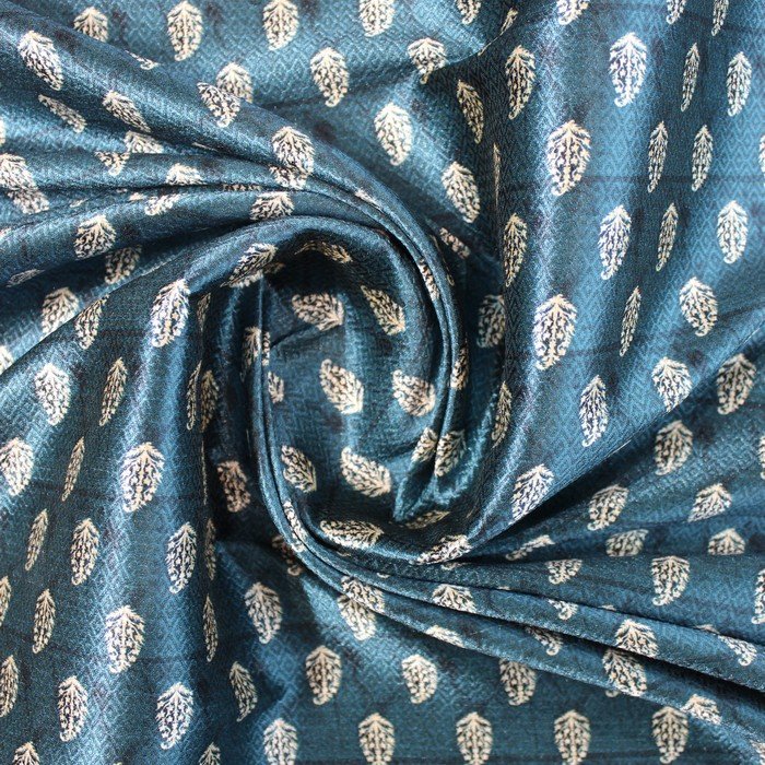 Dark teel small kalamkari print (RT-1252)