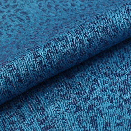 Light coral blue abstract self jacquard design linen (RT-1125)
