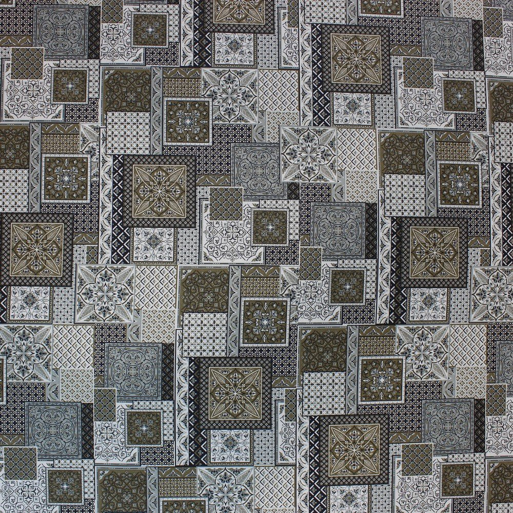 Olive green abstract print (RT-1004)