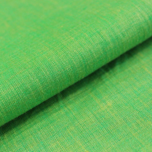 Parrot green & yellow self design european linen (RT-1098)