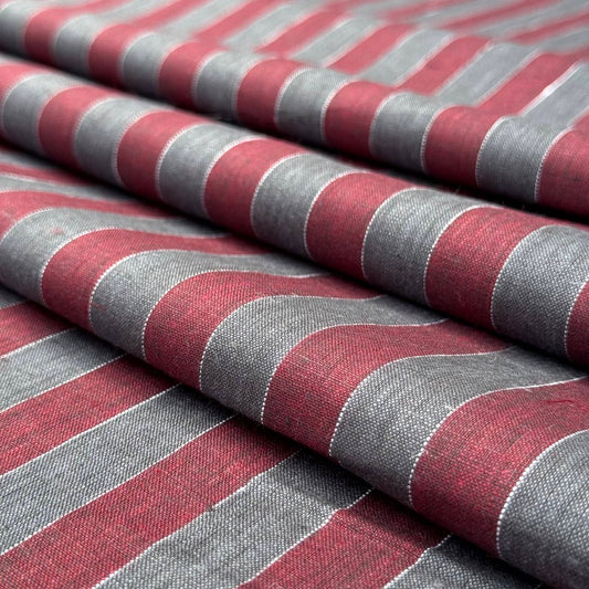 Grey and mehroon broad stripes (RT-1357)