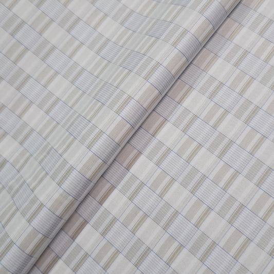 Beige and white abstract block check (RT-1257)