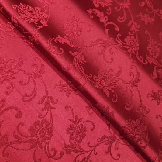 Blood red self design jacquard (RT-1283)