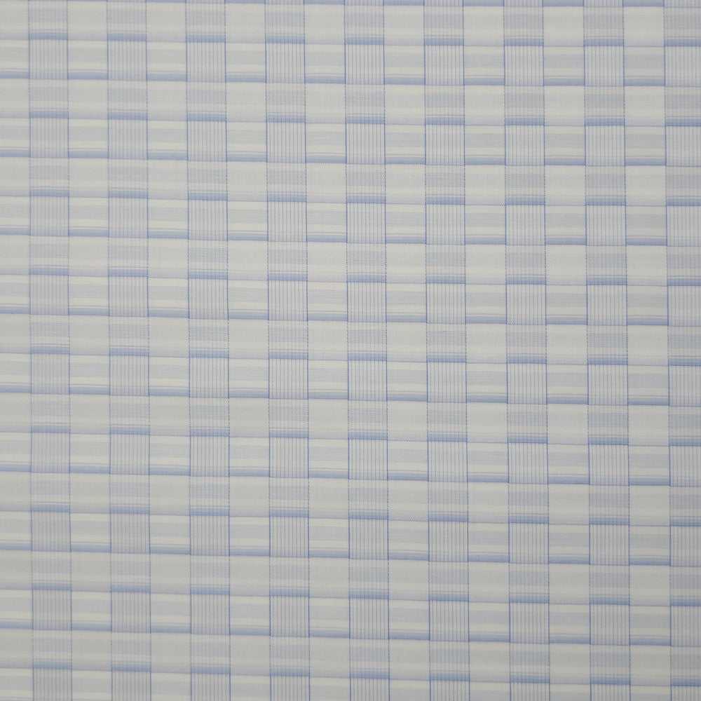 Blue white small abstract block check (RT-1256)