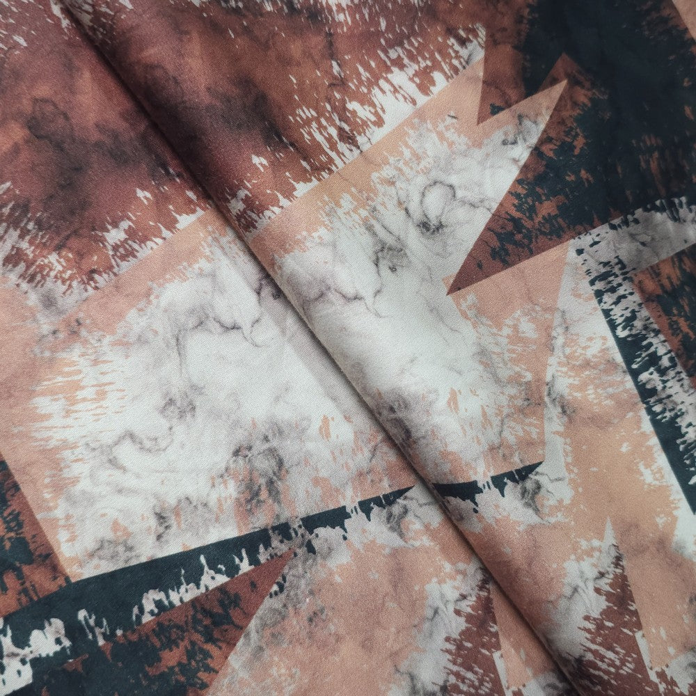 Brick colour abstract print (RT-1259)