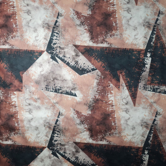 Brick colour abstract print (RT-1259)