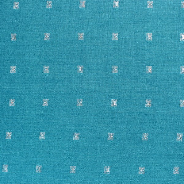 Bright Teel Self Jacquard print European linen (RT-1165)
