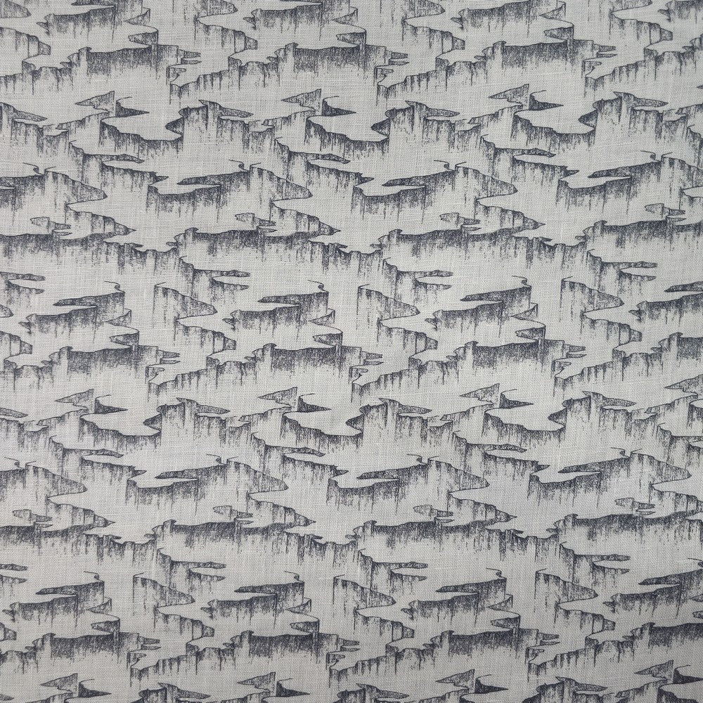 Cream and grey city abstract print (RT-1341)