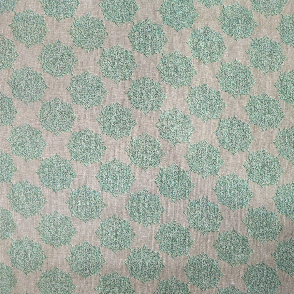 Grass green abstract block print (RT-1342)