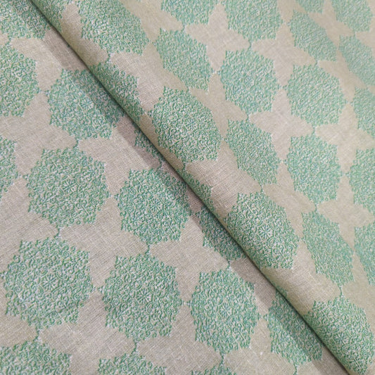 Grass green abstract block print (RT-1342)