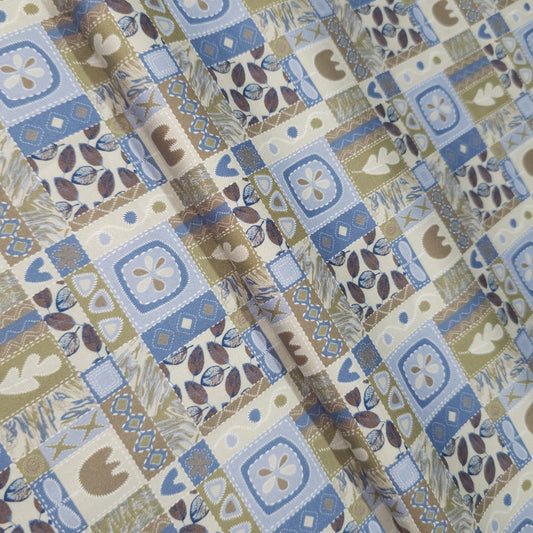 Green and blue flowery print (RT-1300)