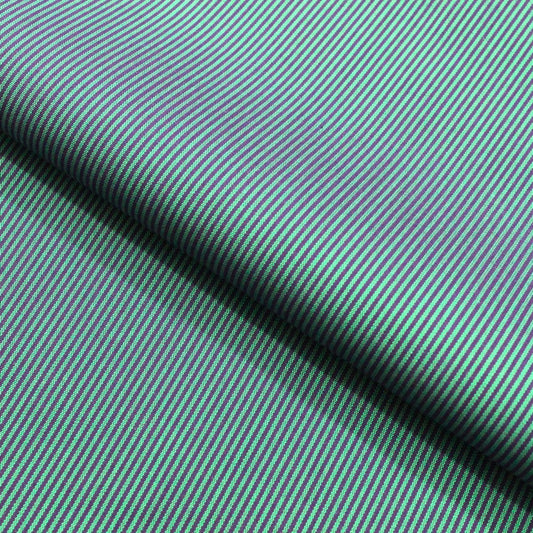 Green coloured self design stripes (RT-1329)