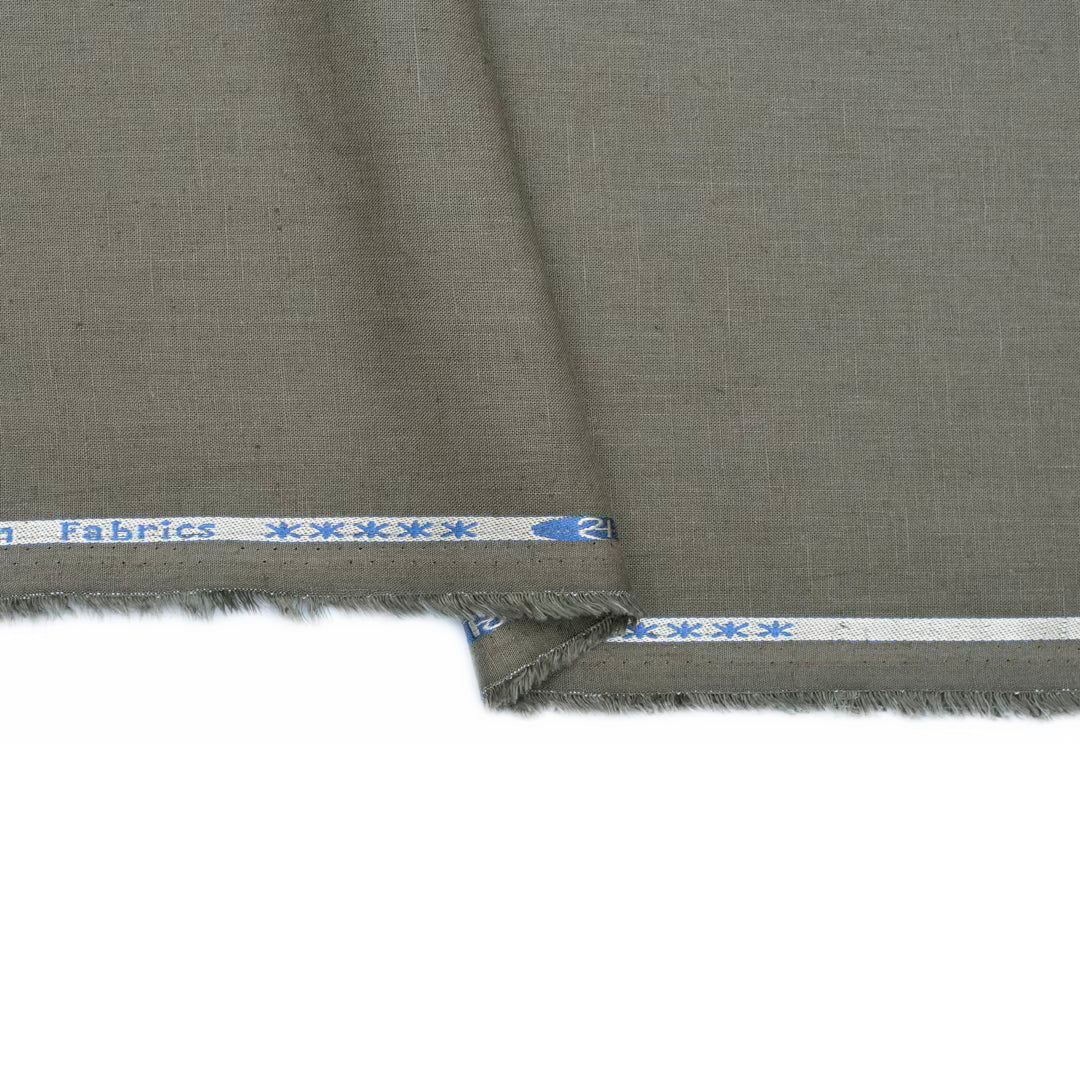 Khaakee coloured linen cotton fabric (RT-1369)