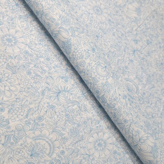 Light blue flower print (RT-1289)