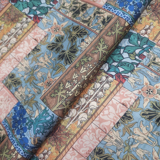 Multicoloured block abstract print (RT-1326)