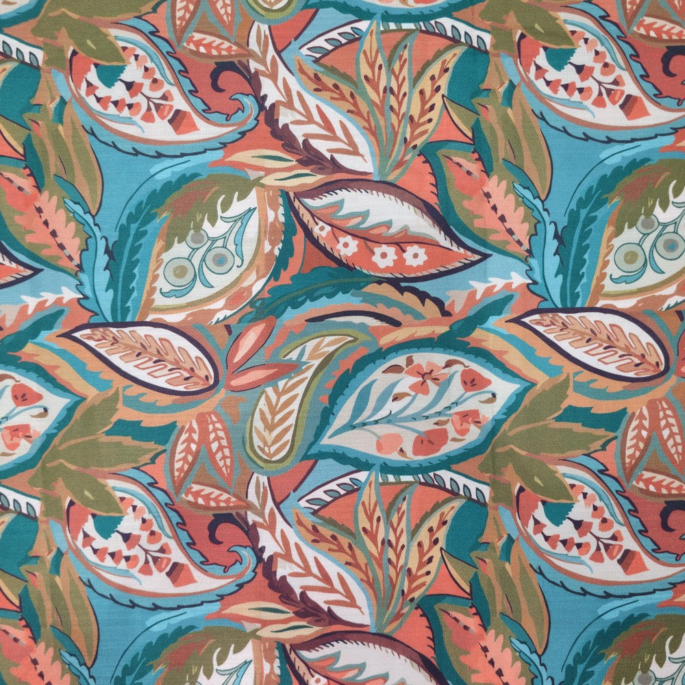 Multicoloured leafy abstract print (RT-1328)