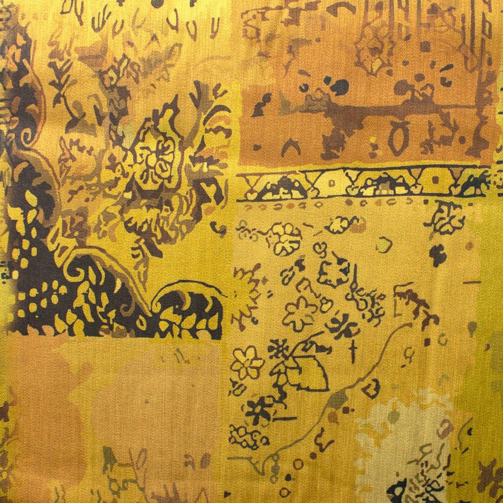 Mustard and brown abstrack print (RT-1322)