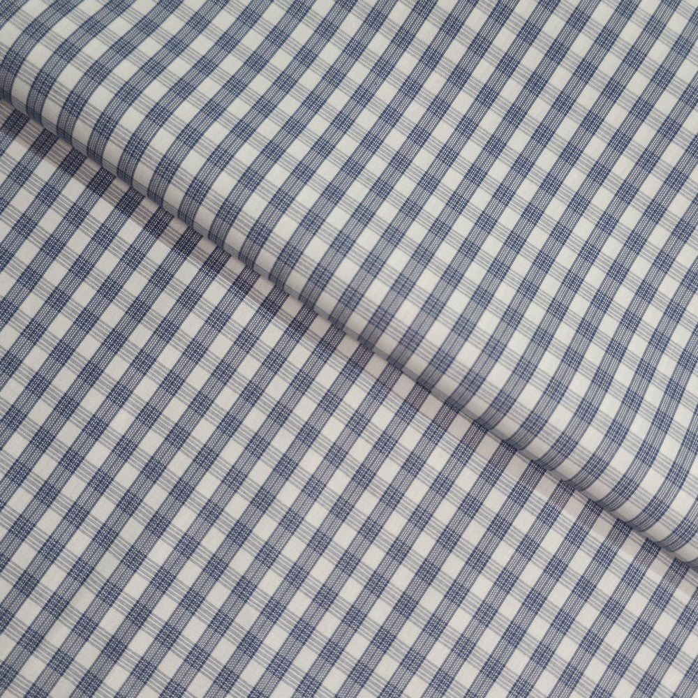 Navy blue and white small checks (RT-1258)