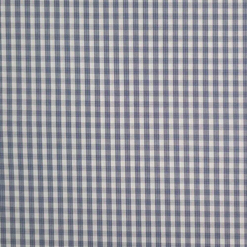 Navy blue and white small checks (RT-1258)