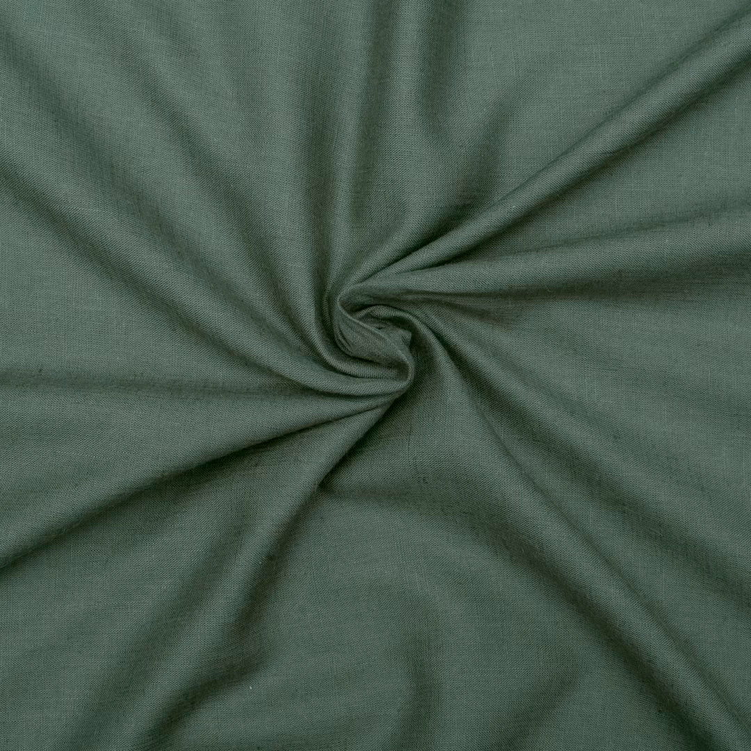 Olive green linen cotton fabric (RT-1363)