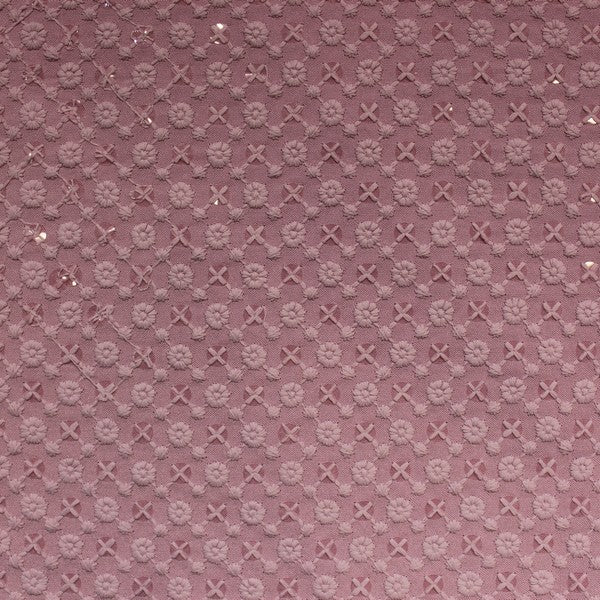 Pink chikankari fabric with sequins (RT-1185)