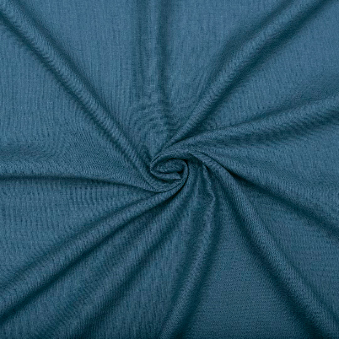 Teel coloured linen cotton fabric (RT-1367)