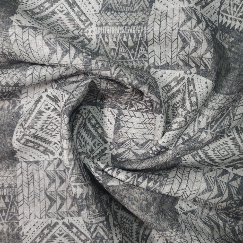 White and grey abstact print (RT-1302)