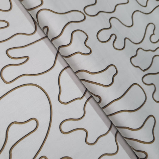 White and khaakee abstrack print (RT-1293)