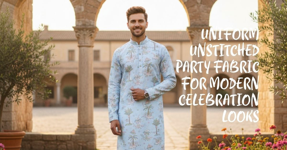 Uniform unstitched party fabric for modern celebration looks