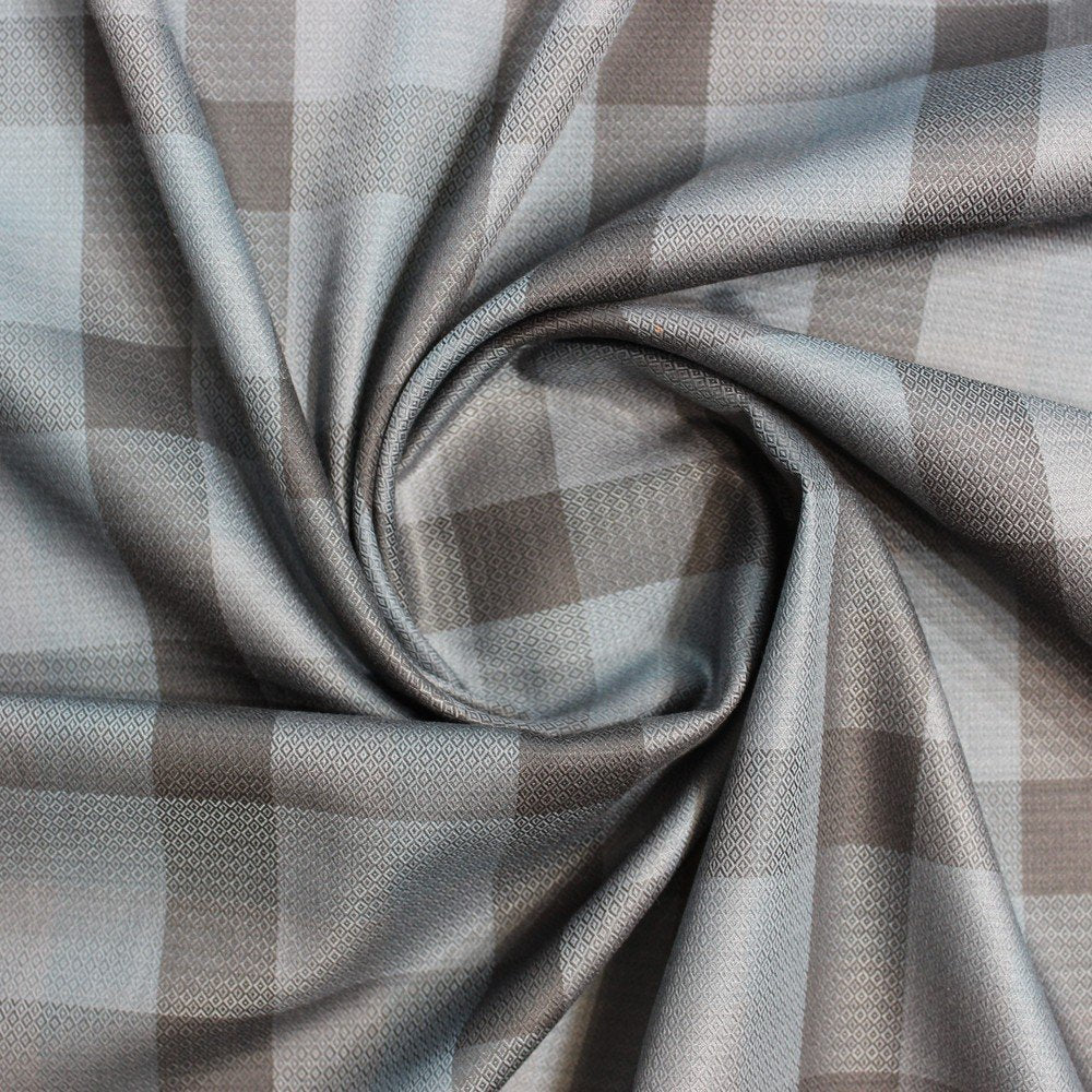 Grey black check with self jacquard design (RT-1026)