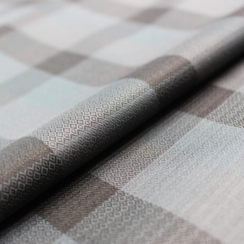 Grey black check with self jacquard design (RT-1026)