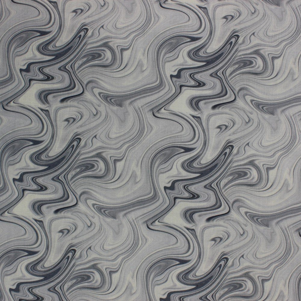 Ash grey wave abstract print (RT-1078)