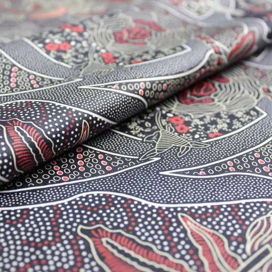 Black red leafy print (RT-1003)