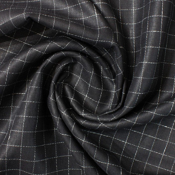 Black & white check european linen (RT-1113)