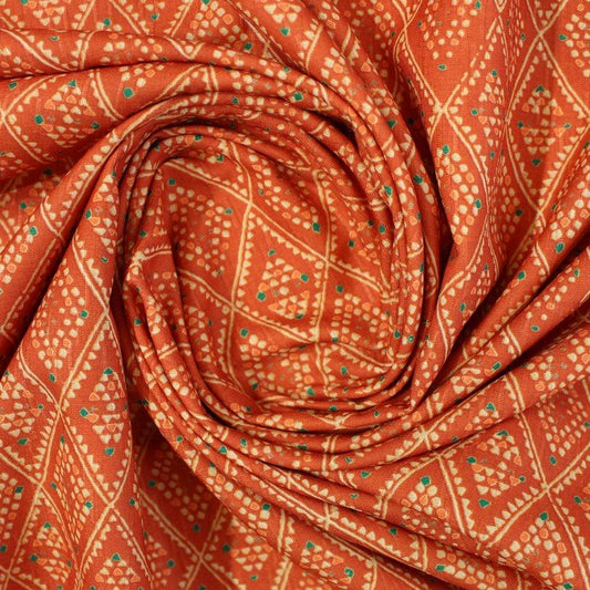 Brick colour rajasthani print (RT-1202)