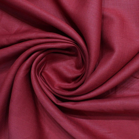 Deep Red plain european linen (RT-1099)