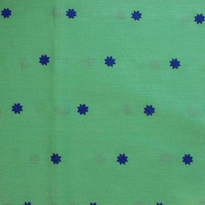 Green star embroidered linen (RT-1211)