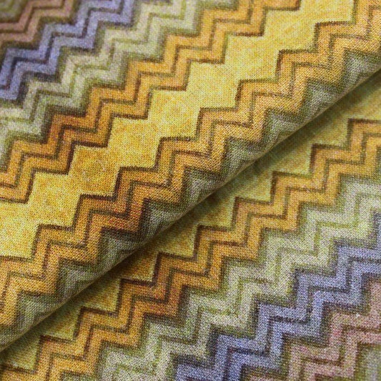 Multicoloured abstract print linen (RT-1217)