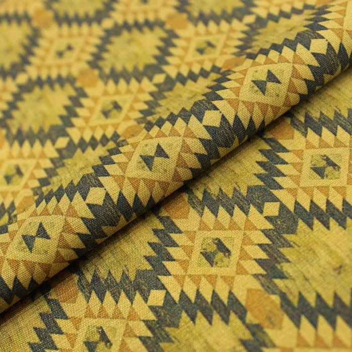 Mustard & green geometric print (RT-1200)