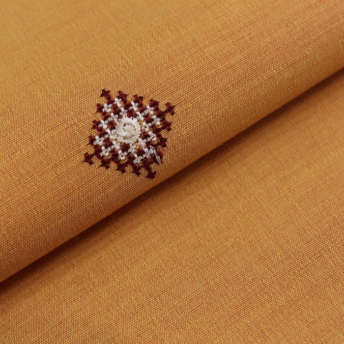 Orange embroidered block motif (RT-1251)