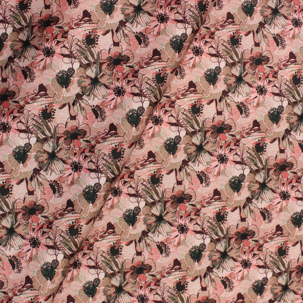 Pink abstract flowery print (RT-1065)