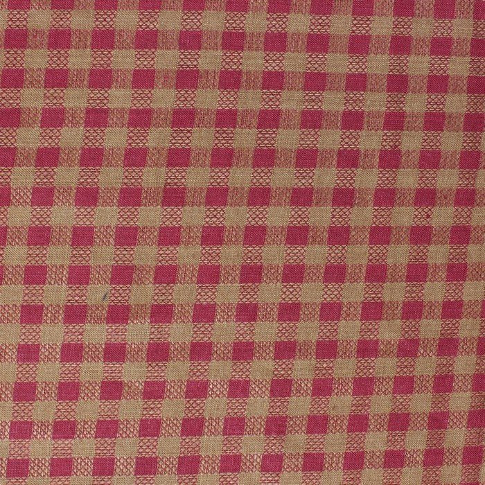 Red & Rust small self block check design linen (RT-1111)