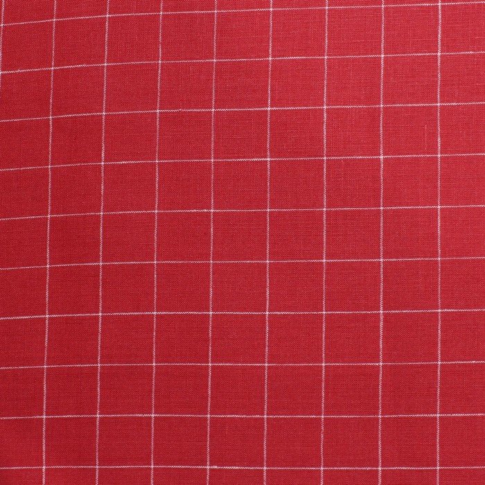 Red & White check european linen (RT-1116)