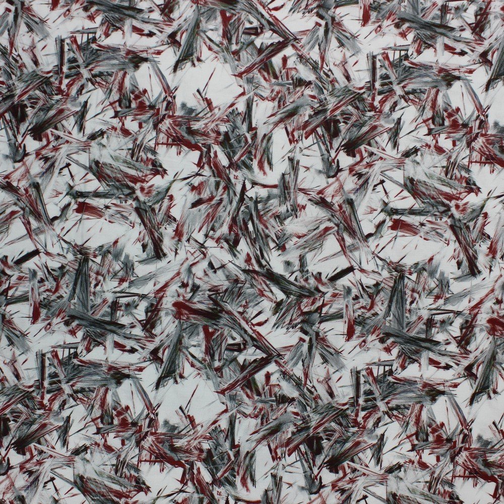 Red grey abstract print (RT-1018)