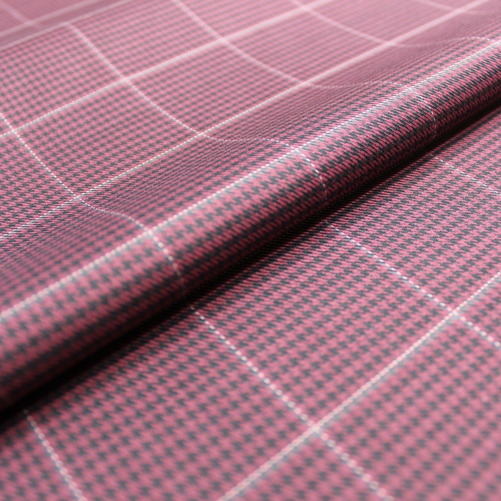 Wine black check with self jacquard design (RT-1042)