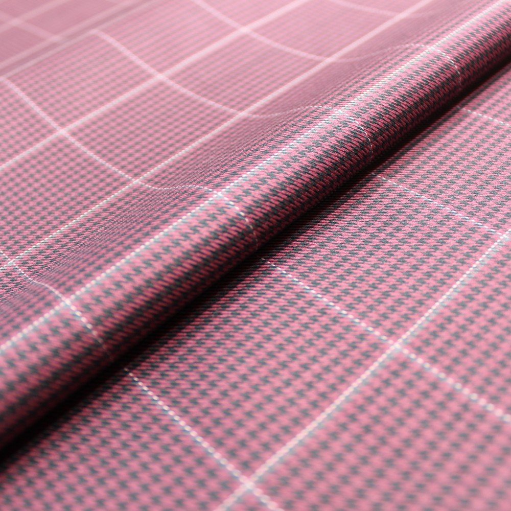 Wine black check with self jacquard design (RT-1042)