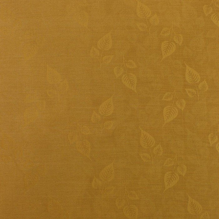 Yellow leafy self jacquard design european linen (RT-1120)