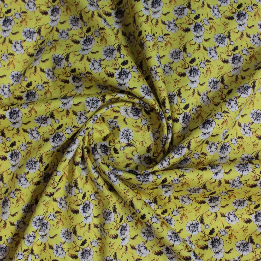 Yellow white flowery print (RT-1064)