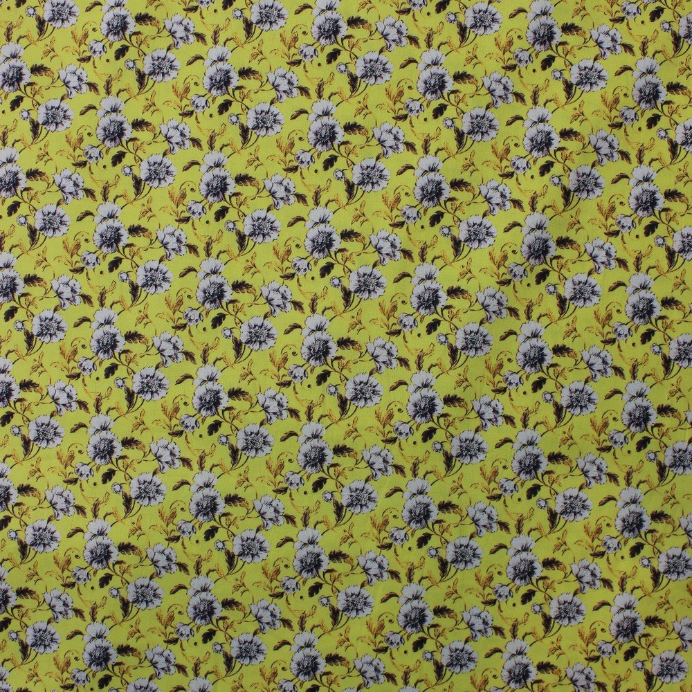 Yellow white flowery print (RT-1064)